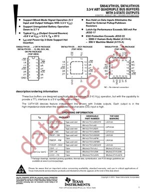 SN74LVTH125NSR datasheet  